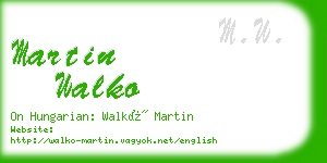 martin walko business card